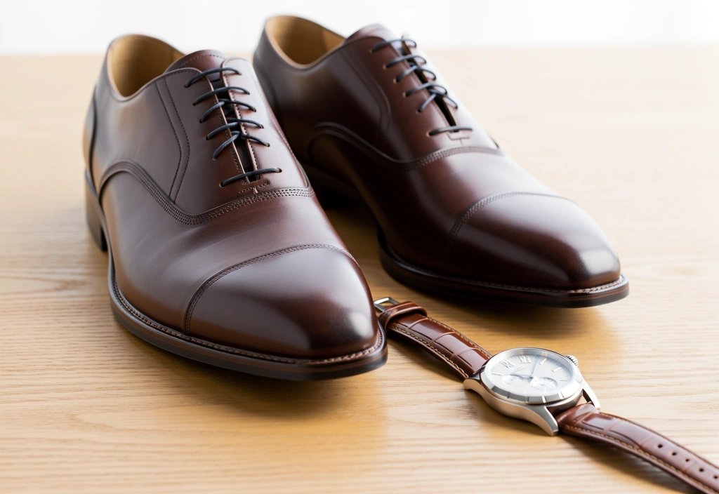 Detail aksesoris pria mewah